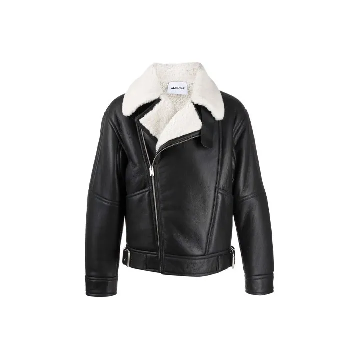 AMBUSH Leather Jackets Men Black-0