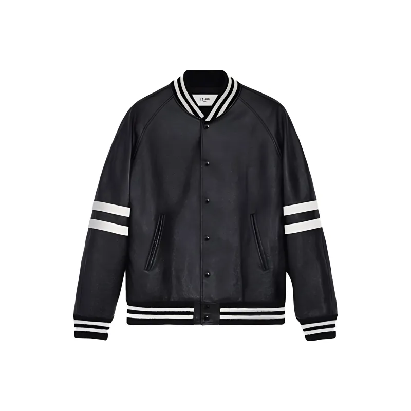 CELINE Leather Jacket Men's Black-0