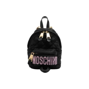 MOSCHINO Quilted Logo plaque Backpack
