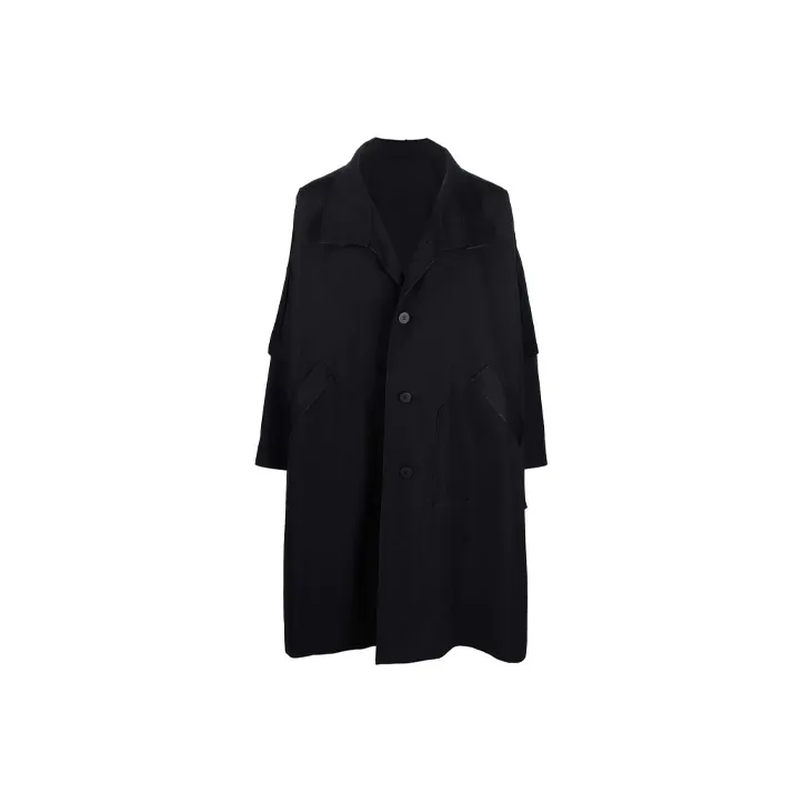 Homme Plissé Issey Miyake Trench Coats Men Black-0