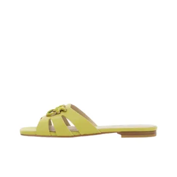PINKO Slide Slippers Women's Yellow Green
