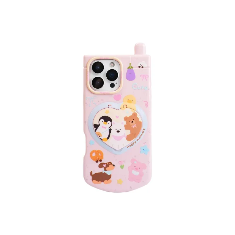 Sopi TPU Material Flap Big Brother Pink Rose Red Phone Cases Compatible With IPhone 16/15 Pro Max/Apple 13/14 Pro/Max-2