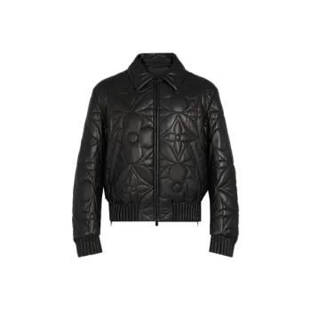 LOUIS VUITTON New Quarterly Products Of LV Leather Jackets Men Black