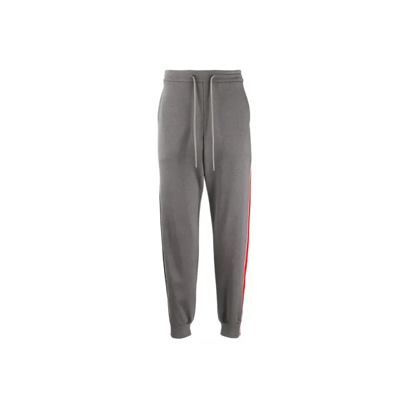 THOM BROWNE Knitted Sweatpants Men Gray-0