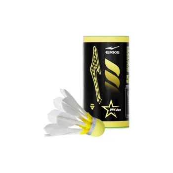Erke Wireless Imagination Goose Feather Shuttlecock 3 Pack Goose Feather Shuttlecocks