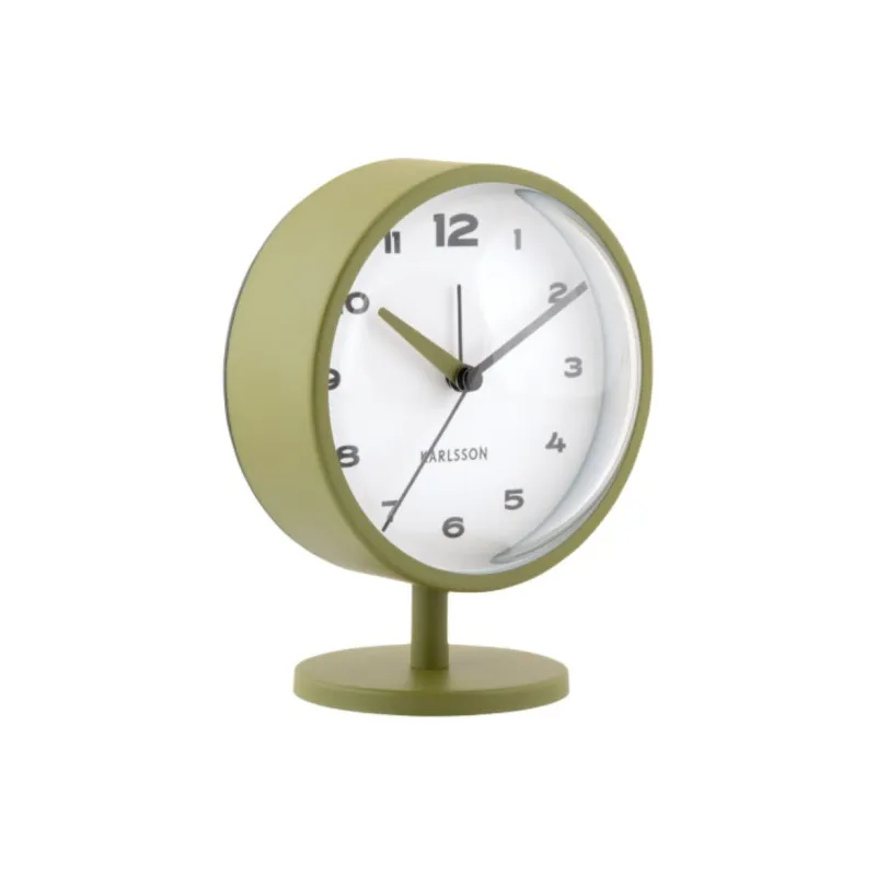 Karlsson Sweeping Seconds Movement Iron Alarm Clock Unisex White-1