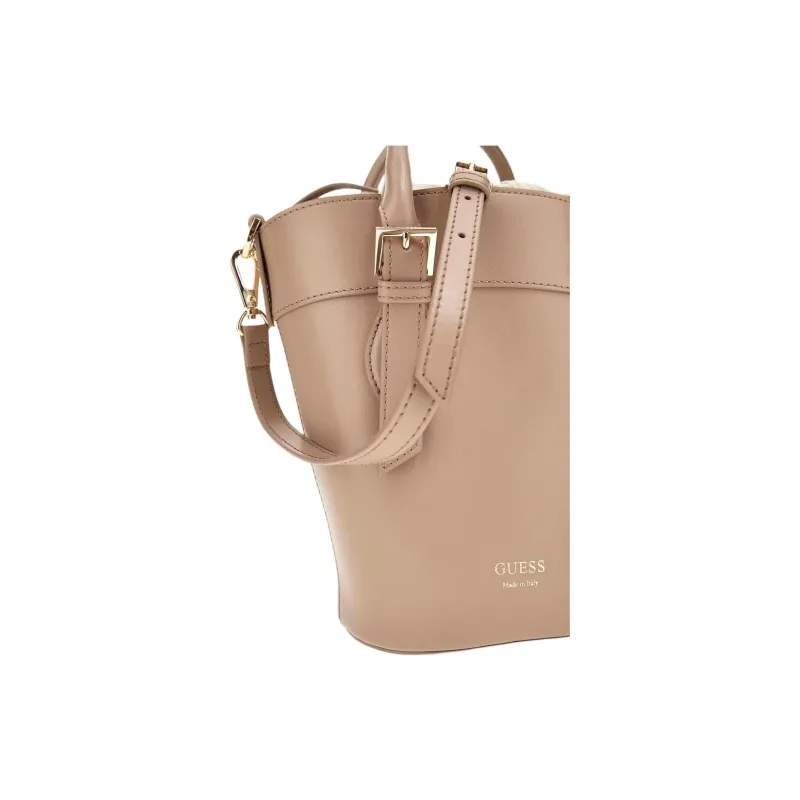 GUESS Genuine Leather Bucket Bags Shoulder Bag Crossbody Bag Handbag Mini Women's Brown-2