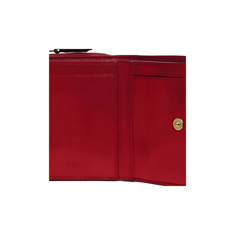 COACH Trifold Wallet Artificial Leather Wallet Women's Brown, True Red-3