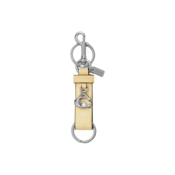 COACH Coated Canvas Bag Accessory Women's Silver & Yellow