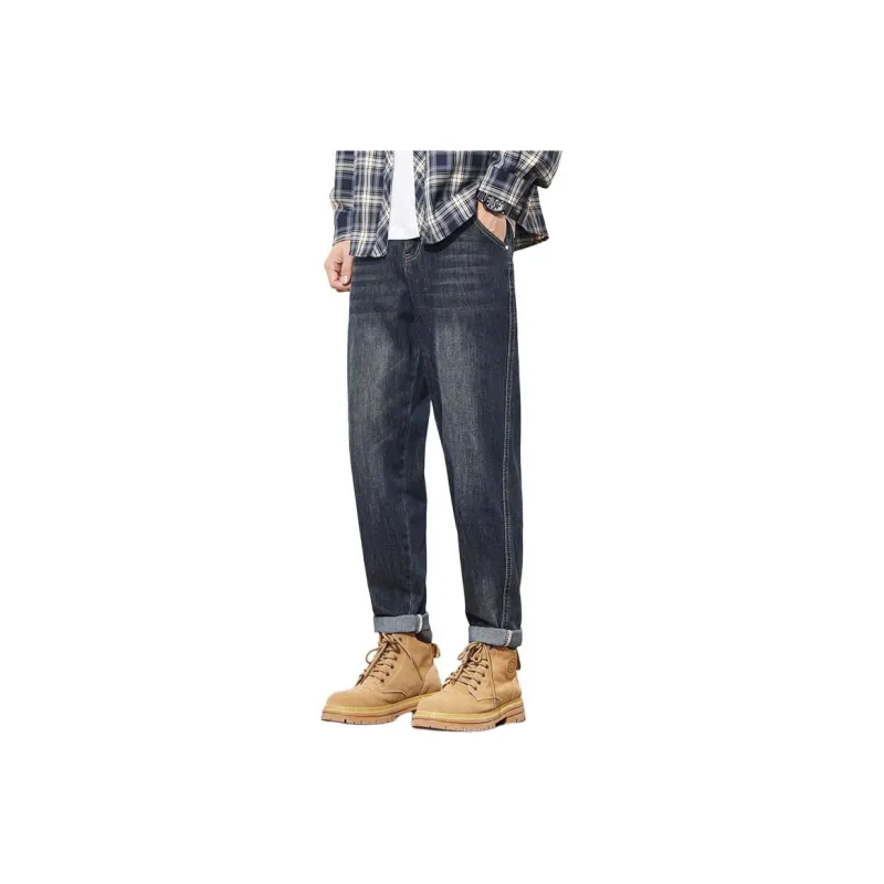 Tonlion Jeans Unisex Vintage Blue-18