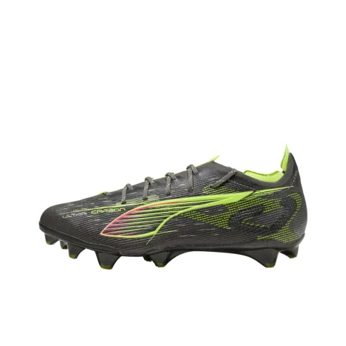 PUMA FG Rubber Long Studs Anti Slip Wear Resistant Soccer Shoes Women's Black Yellow