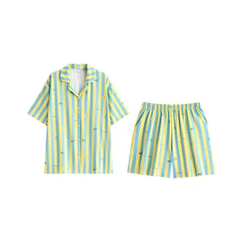 Yue Nei Pajama Set Women's Star Moon Blue