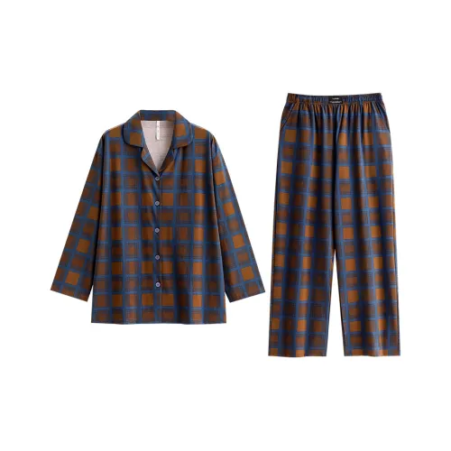 Yue Nei Pajama Set Women's Tan Wood Brown