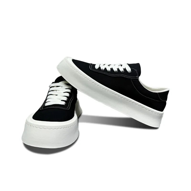 VANSSI Low Top Casual Sports Platform Skateboard Shoes Men's Black-2