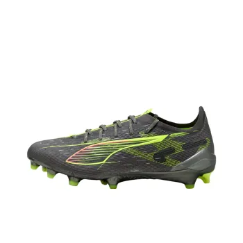 PUMA ULTRA 5 ULTIMATE FG Rubber Long Studs Anti Slip Wear Resistant Soccer Shoes Unisex Black Yellow