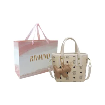 RIVMIND PU Handbag, Shoulder Bag, Crossbody Bag Regular Women's Ecru/Black/Dark Brown/Pink/Black White &/Coffee
