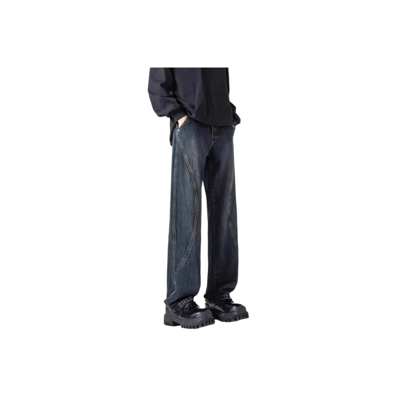 DUATOGE Jeans Men's Vintage Blue-0