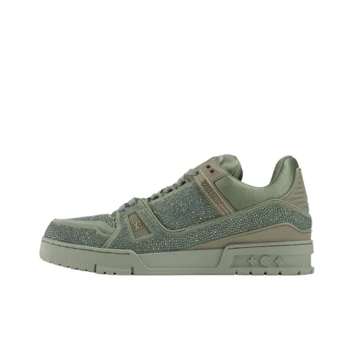 LOUIS VUITTON Trainer Low Top Skateboard Shoes Men's Green