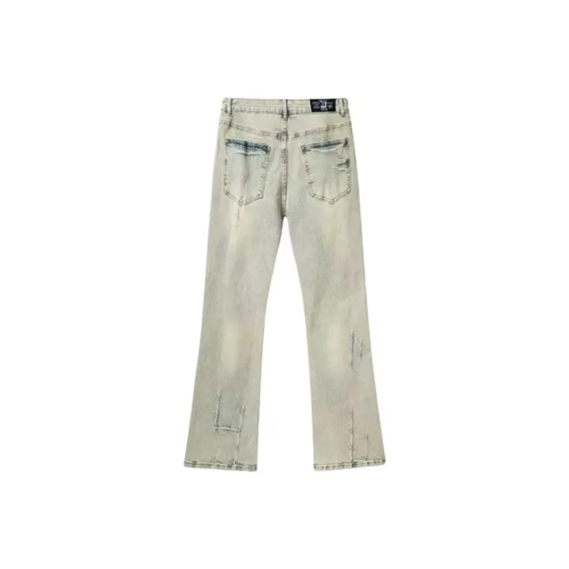 RVANGUARD Casual Pants Unisex Washed Yellow Mud-2