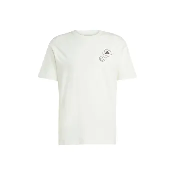 Adidas Free Shipping With AdiClub Lounge Verbiage Circle Graphic Tee