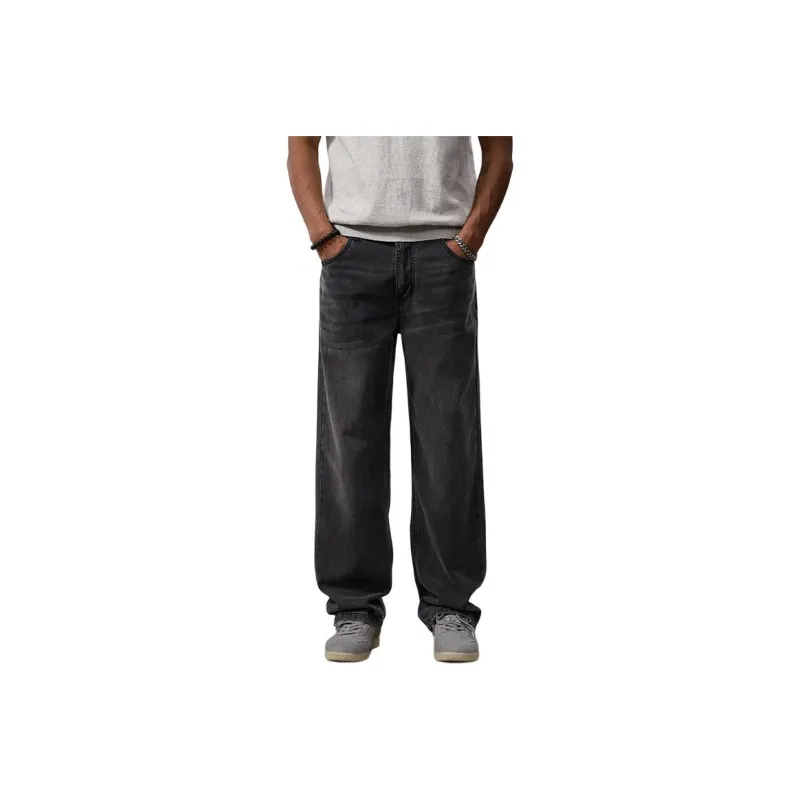 SONGS ALONG Jeans Unisex Black Gray Color-0