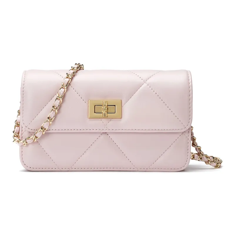 ROBERTA DI CAMERINO Sheepskin Shoulder Bag Women's Black/Pink-5