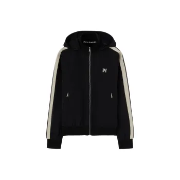 PALM ANGELS Logo Embroidered Hooded Jacket