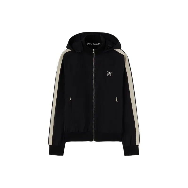 PALM ANGELS Logo Embroidered Hooded Jacket-0