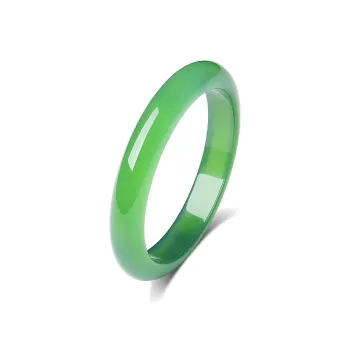 Artisan Lock Heart Jade Natural Chalcedony Bangles Women's
