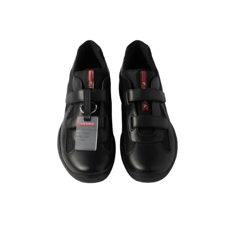 PRADA America's Cup Low Top Casual Shoes 3.5cm Men's Black-3