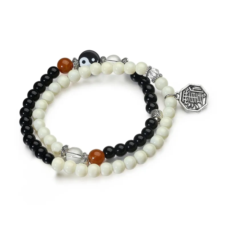 ZHOUDIWANG Ebony Bracelets Unisex-8