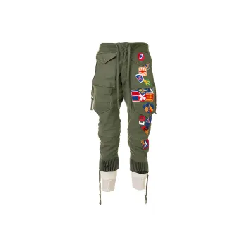 GREG LAUREN Patchwork Cargo Trousers
