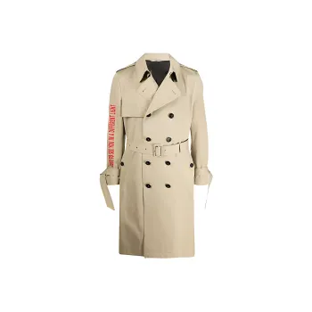 Valentino Trench Coats Men Khaki