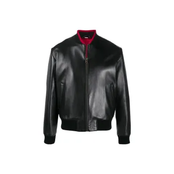 GUCCI Leather Jackets Men Black