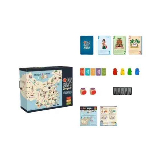 Happy Fish Journey Through Mountains And Rivers China City Geography Global Traveler Board Games-0