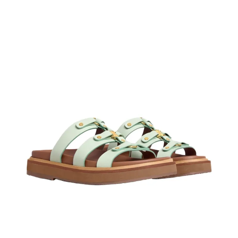 CELINE Slide Slippers Women's Green-2