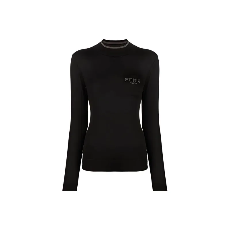 FENDI SS21 Fitted Sweater Women's Black-4