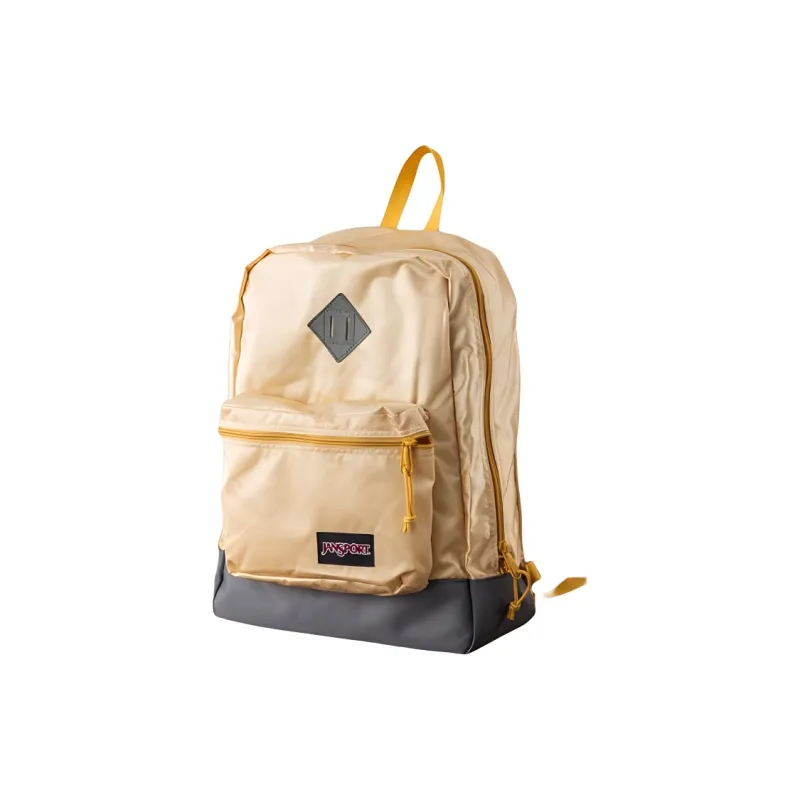 JanSport Fabric Backpack Medium Size Unisex Gold-1