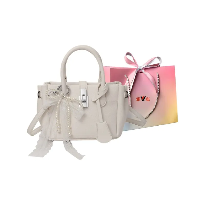 Yalu PU Handbag Women's White/Black/Khaki/Pink-0