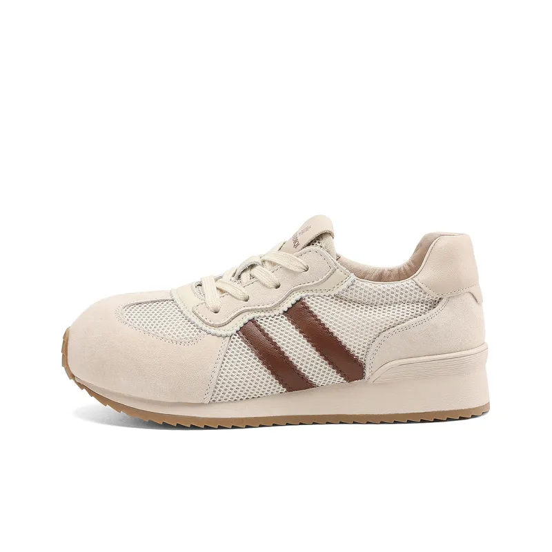 BOERDIQI German Army Trainers Breathable Lightweight Height Increasing Low Top Casual Shoes Women's-13