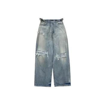 Balenciaga FW23 Jeans Loose Fit Style Men's Blue