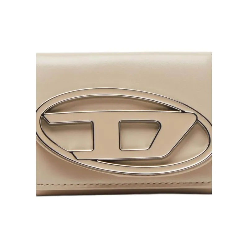 DIESEL Cow Leather Wallet Extra Small Women's Beige-4