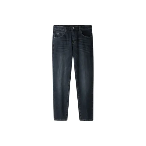 HLA Jeans Men Blue Gray Denim Gradient Dark 1C
