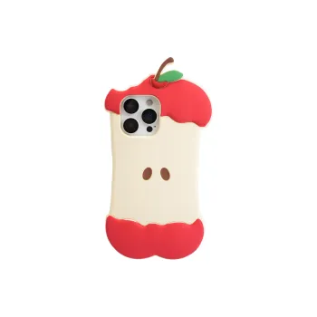 Wei Xin Silicone Material 3D Effect Apple Core Phone Cases Compatible With IPhone 16/15 Pro Max/Apple 13/14 Pro/Max