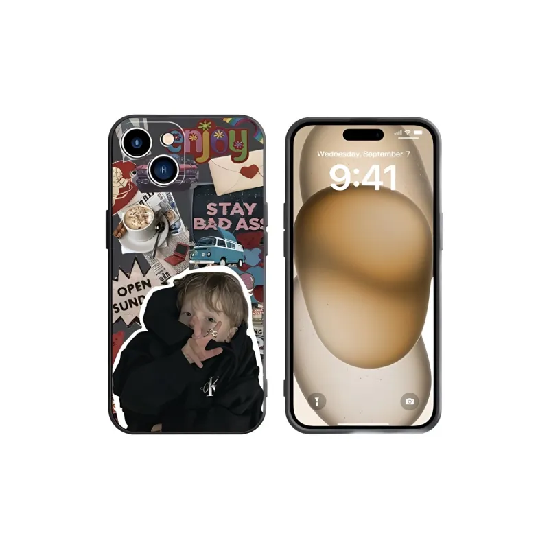 Wei Xin TPU Material Western Patchwork Boy Phone Cases Compatibility With Apple IPhone 16/15/13/14/Pro/Max-1