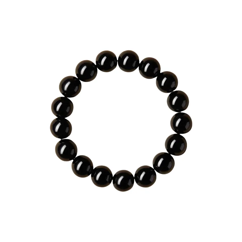 Stone On The Line Natural Obsidian Bracelets Unisex-6