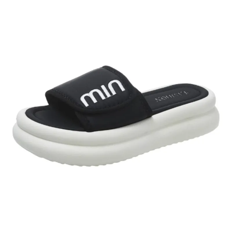 Yamada Hyakuju Slippers Ecru, Black-5