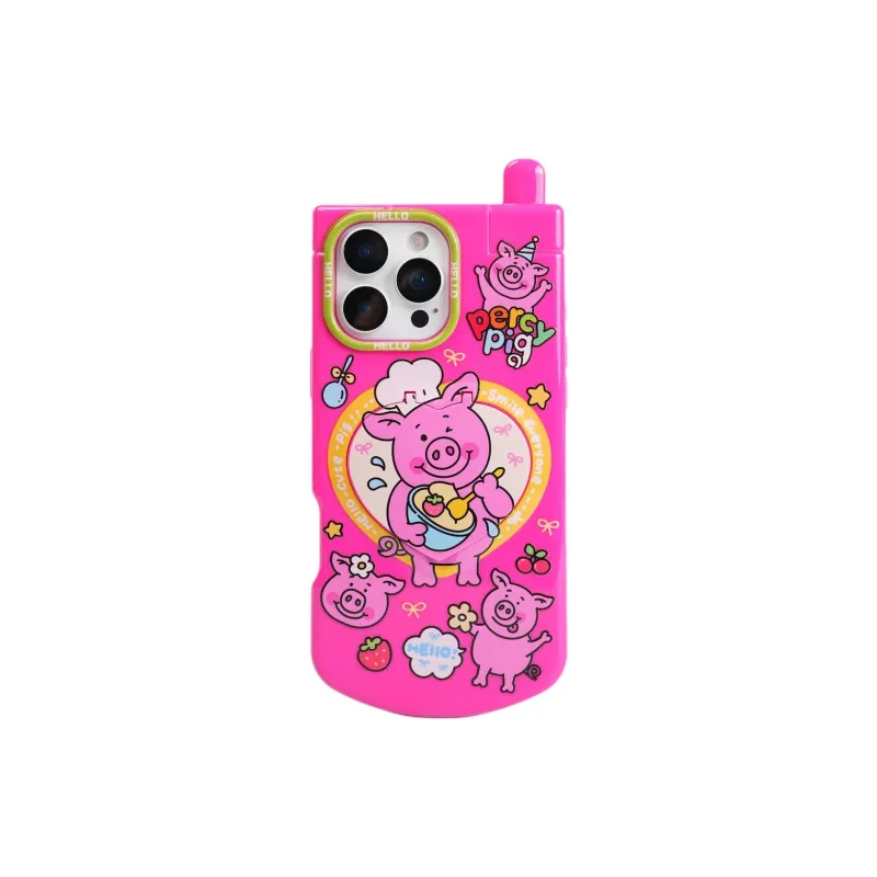 Sopi TPU Material Flap Big Brother Pink Rose Red Phone Cases Compatible With IPhone 16/15 Pro Max/Apple 13/14 Pro/Max-8