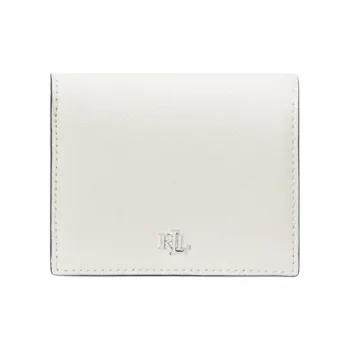 LAUREN RALPH LAUREN Leather Wallet Small Size Women's White