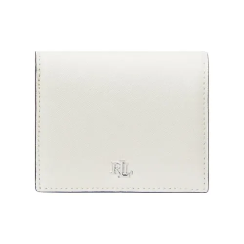 LAUREN RALPH LAUREN Leather Wallet Small Size Women's White